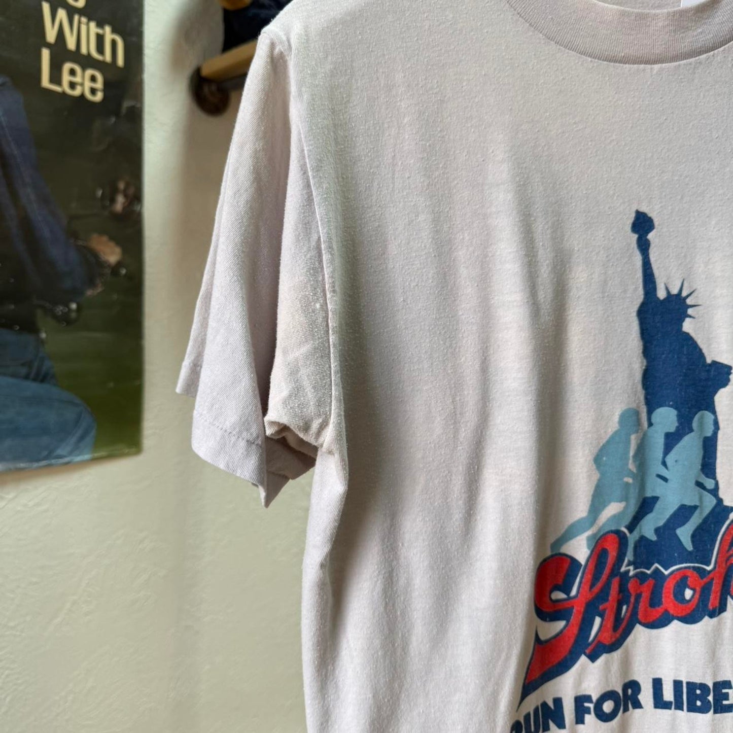 Vintage 80s Strohs Run For Liberty III New York Adidas T-Shirt - Large
