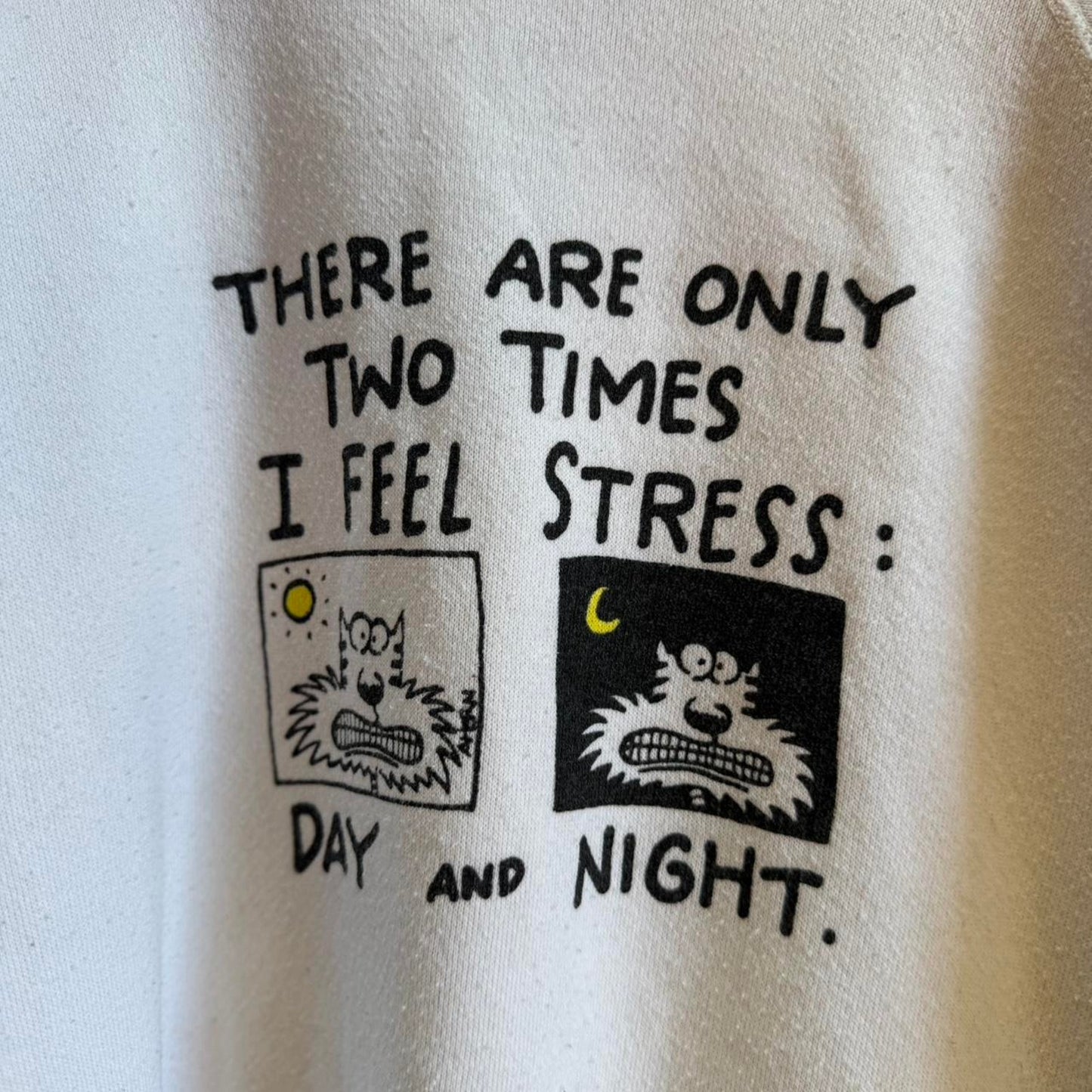 Vintage 90s I Feel Stress Comic Cartoon Crewneck - X-Large