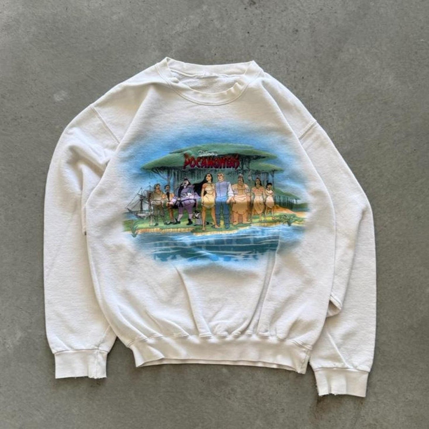 Vintage 90s Disney Pocahontas Movie Promo Crewneck - Large