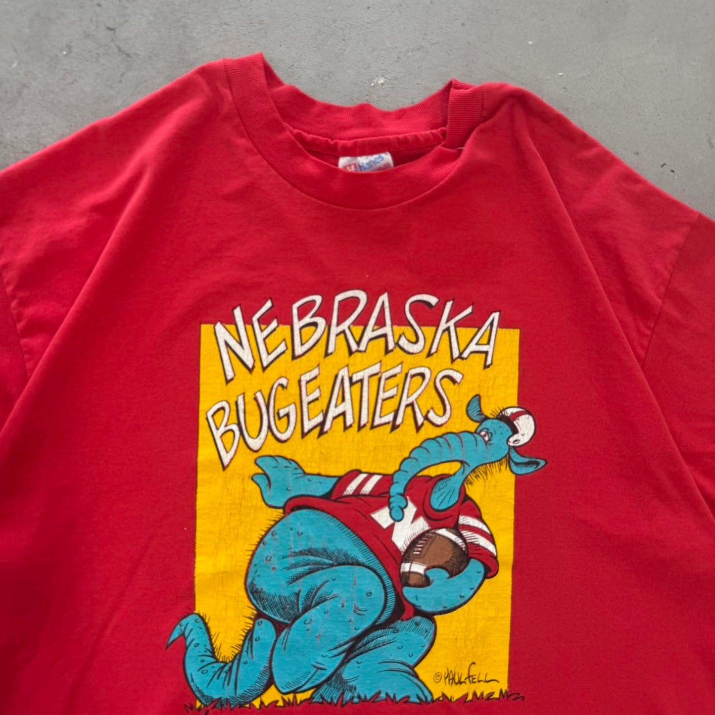 Vintage 90s Nebraska Bugeaters Huskers Football T-Shirt - X-Large