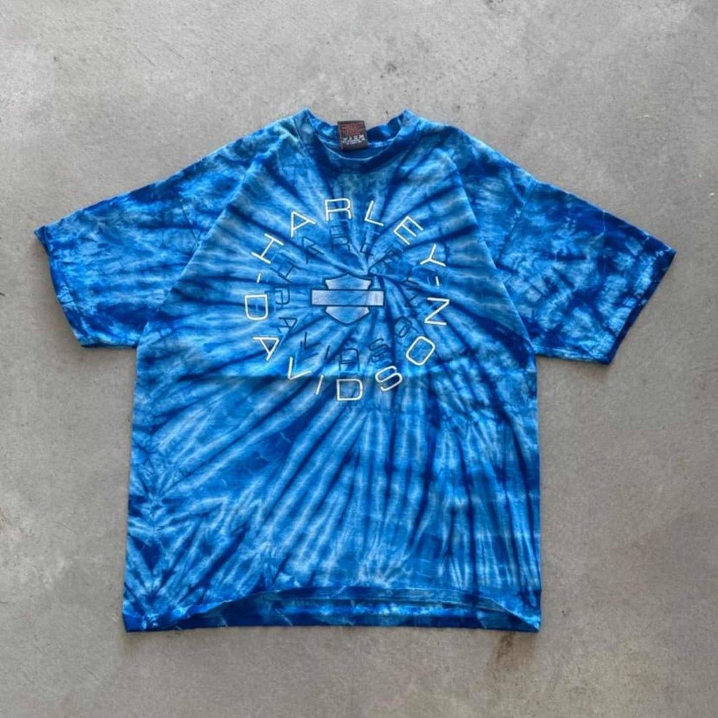 Vintage Harley Davidson Motorcycles Biker Tie Dye T-Shirt - Large