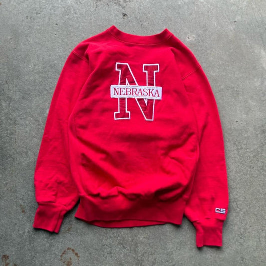 Vintage 90s Nebraska Huskers C Jones 44 Crewneck - Medium
