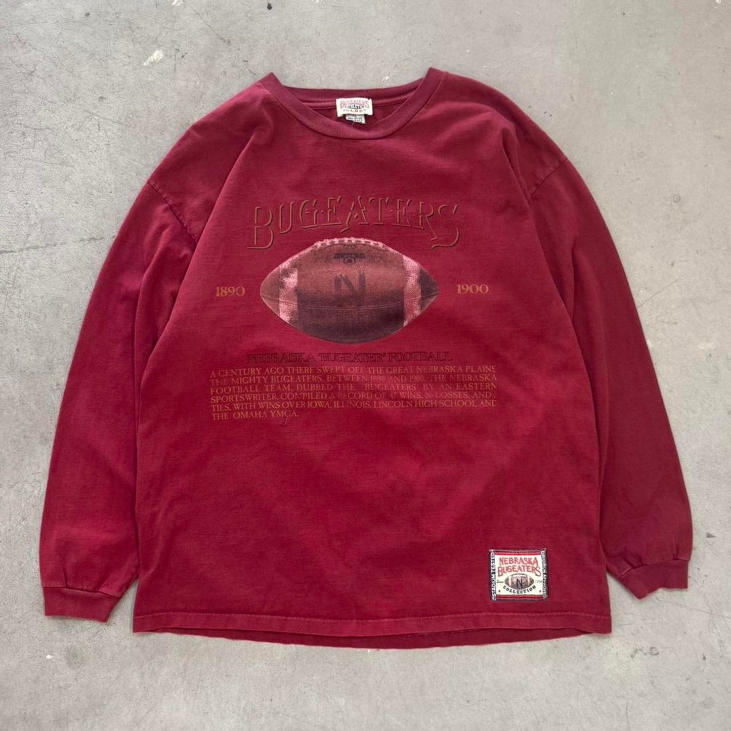 Vintage 90s Nebraska Huskers Bugeaters Football T-Shirt - X-Large