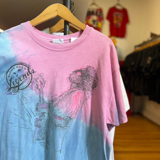 Vintage 90s Buddy Guy Legends Tie Dye Guitar Band T-Shirt