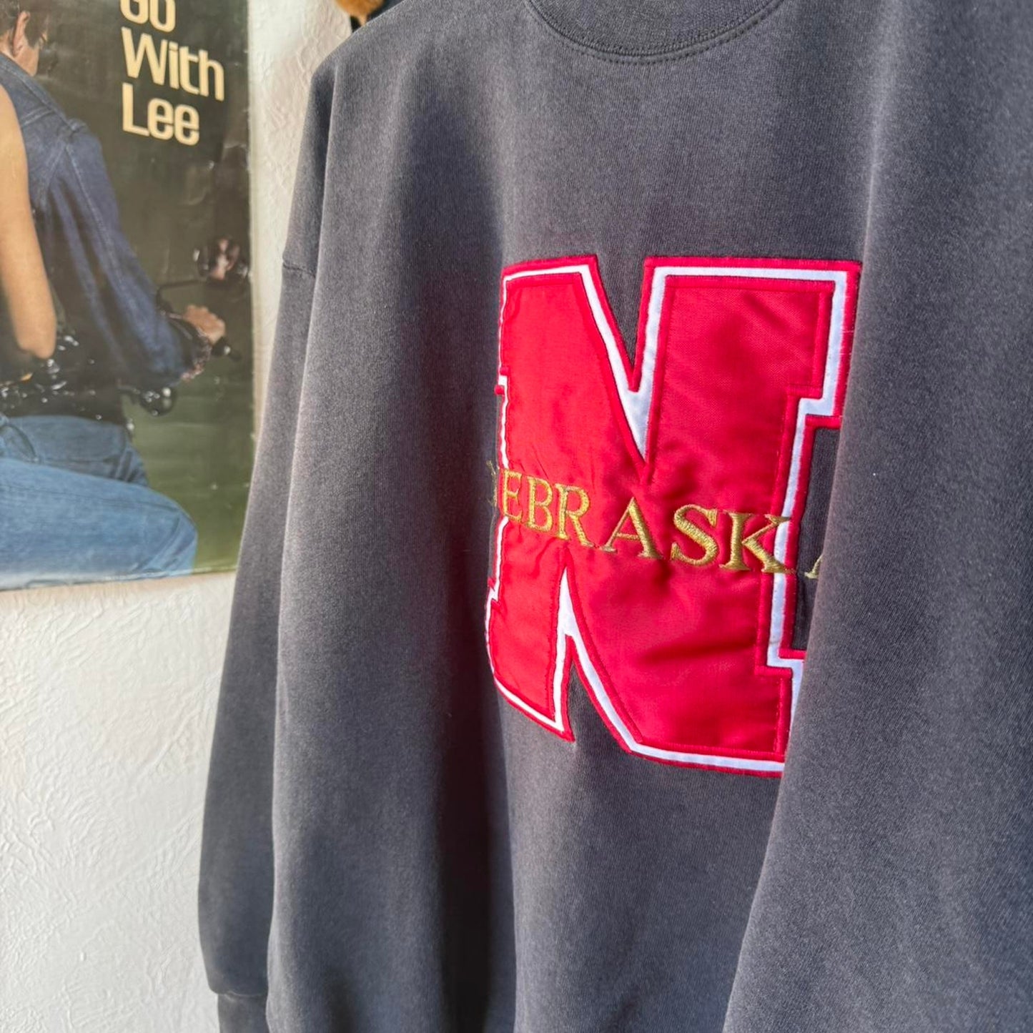 Vintage 90s Nebraska Huskers N Embroidered Crewneck - X-Large