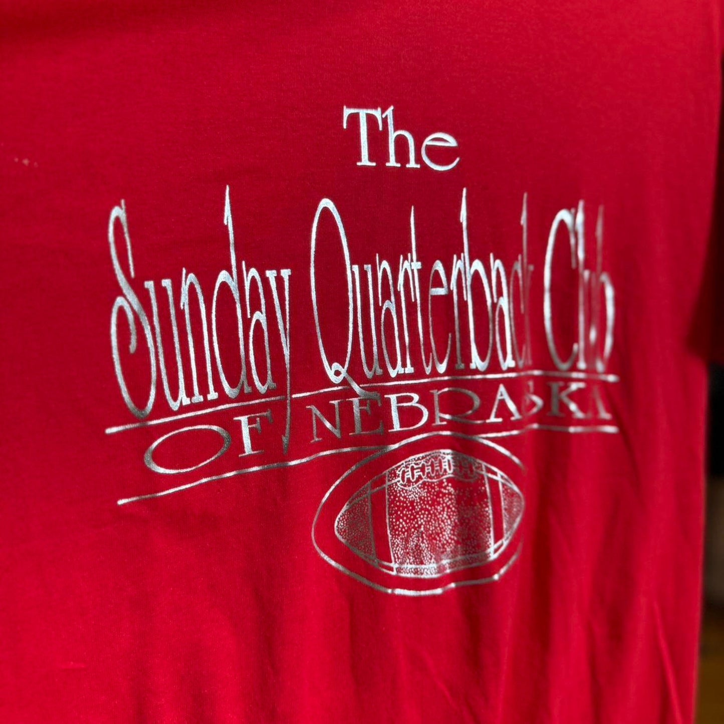 Vintage 80s Nebraska Huskers Sunday Quarterback Club T-Shirt