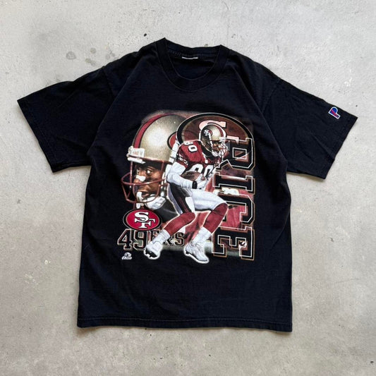 Vintage 90s Jerry Rice 49ers NFL Football T-Shirt - Medium