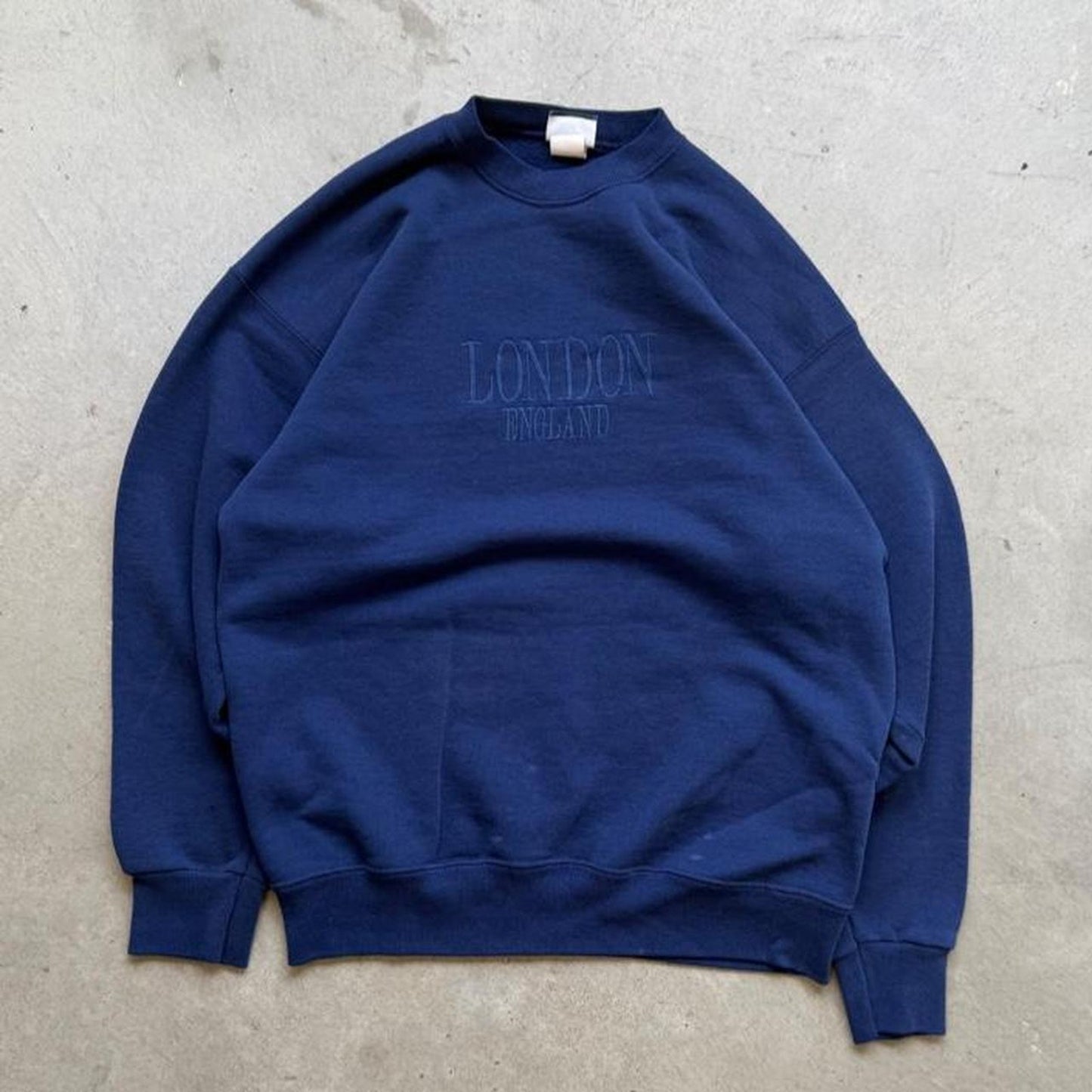 Vintage 90s London England Embroidered Crewneck - Large