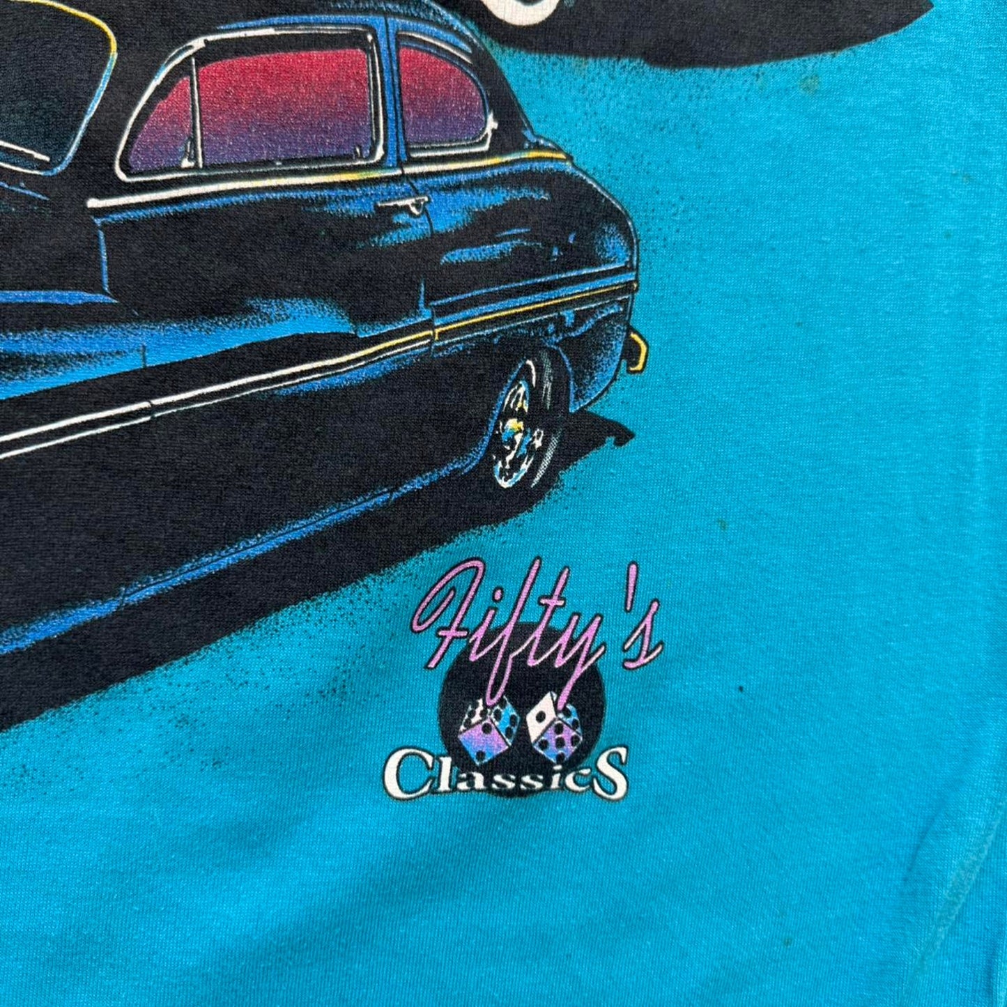Vintage 90s Route 66 Hot Rod Car T-Shirt - Large