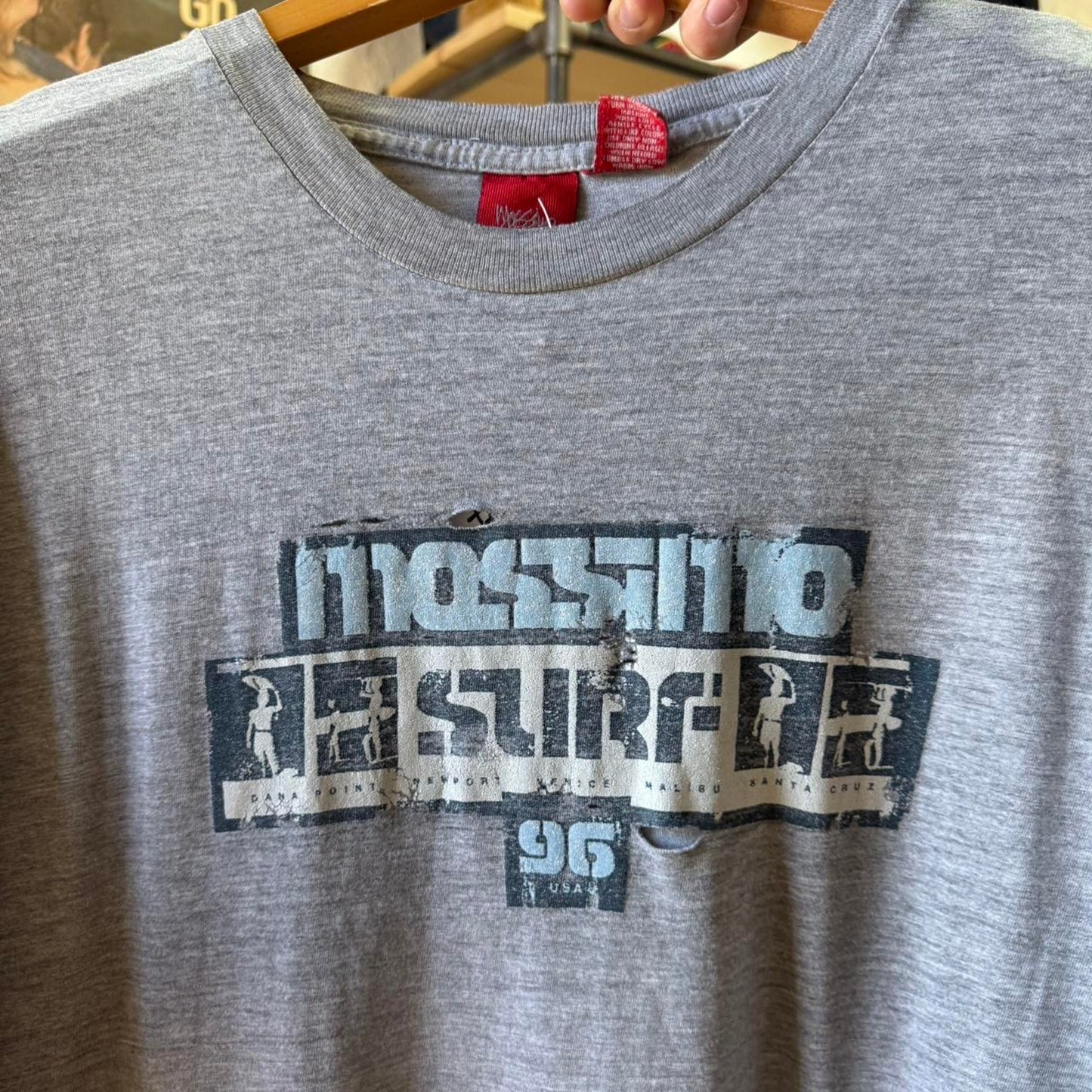 Vintage Mossimo Surfing Distressed Surf T-Shirt - X-Large