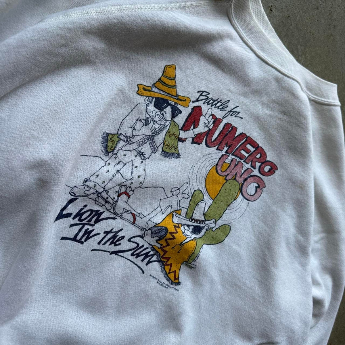 Vintage Numero Uno Lion in the Sun Football Crewneck - X-Large