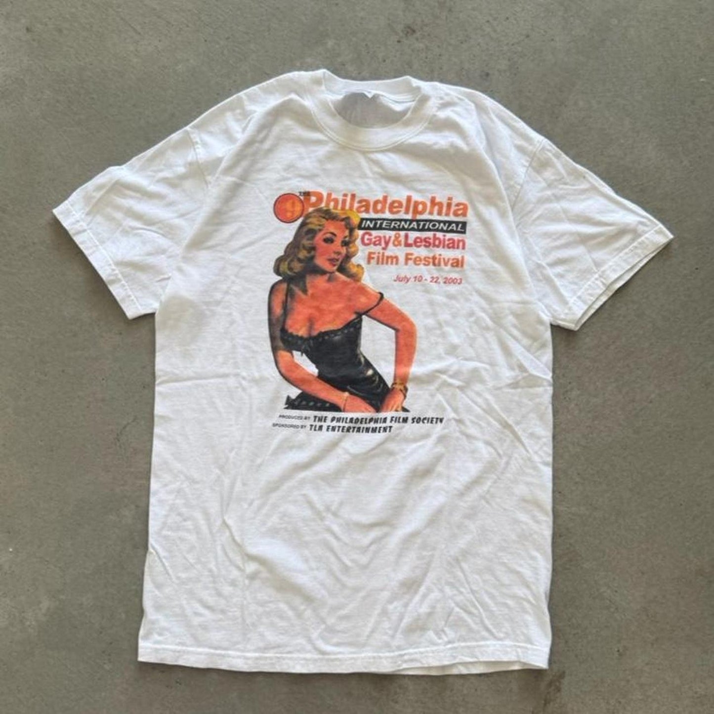 Vintage 2003 Philadelphia Gay and Lesbian Film Festival T-Shirt - Medium