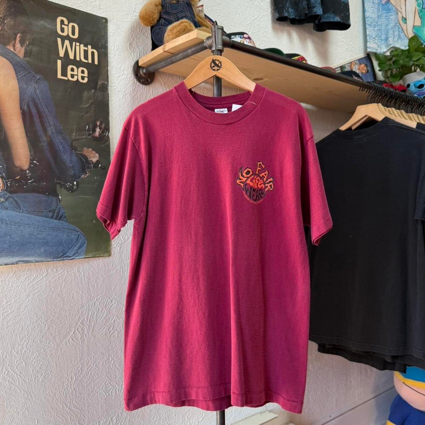 Vintage 90s No Fair Life Wear Text Humor T-Shirt - Large