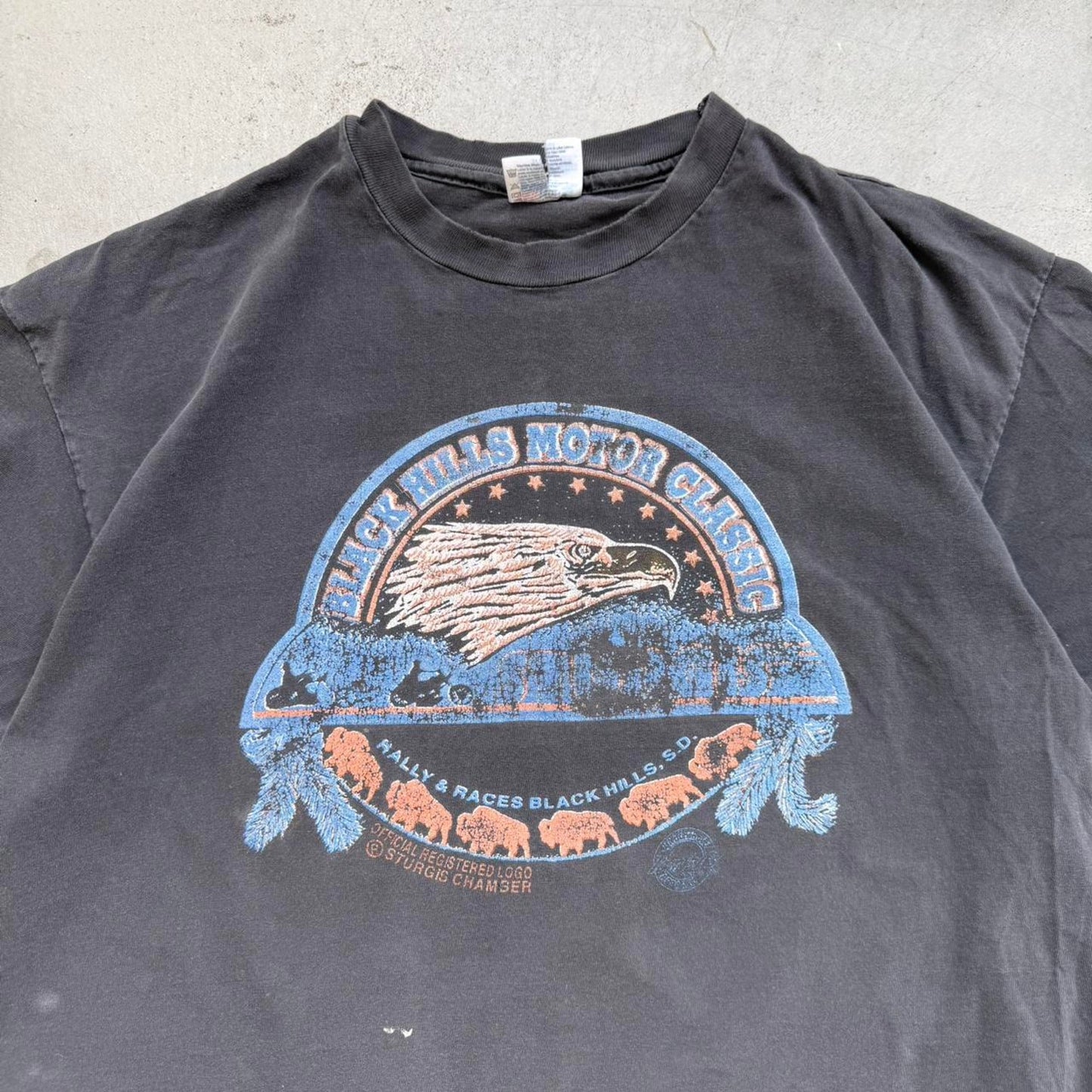 Vintage 90s Black Hills Motorcycle Rally Biker Harley T-Shirt - XX-Large