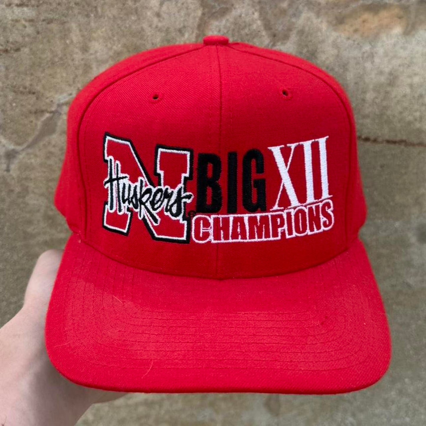 Vintage 90s Nebraska Huskers Big XII Champions Snapback