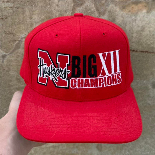 Vintage 90s Nebraska Huskers Big XII Champions Snapback