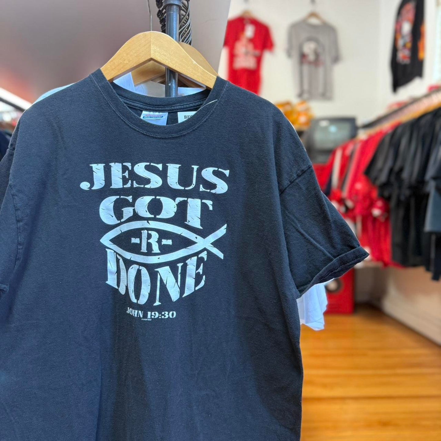 Vintage Y2K Jesus Got R Done Christian T-Shirt - Large