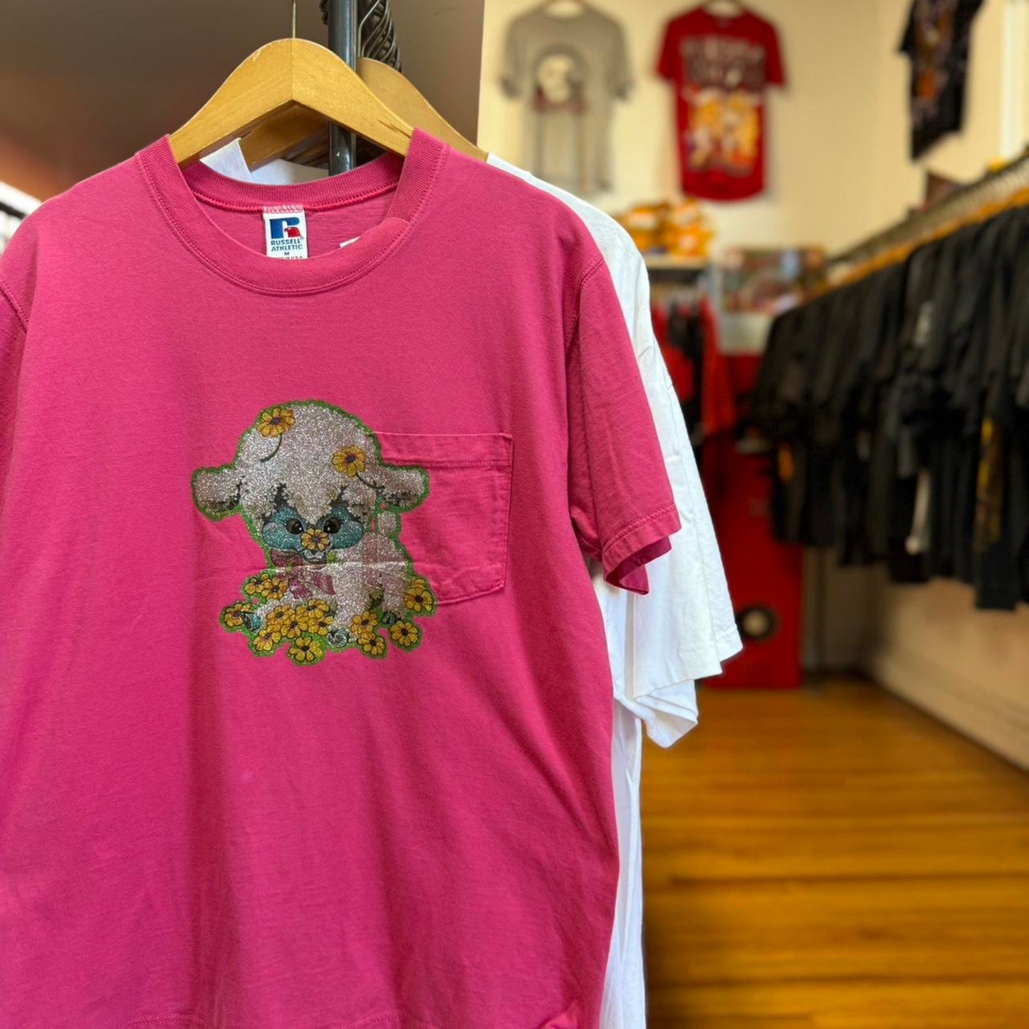 Vintage Baby Lamb Sparkle Pocket T-Shirt
