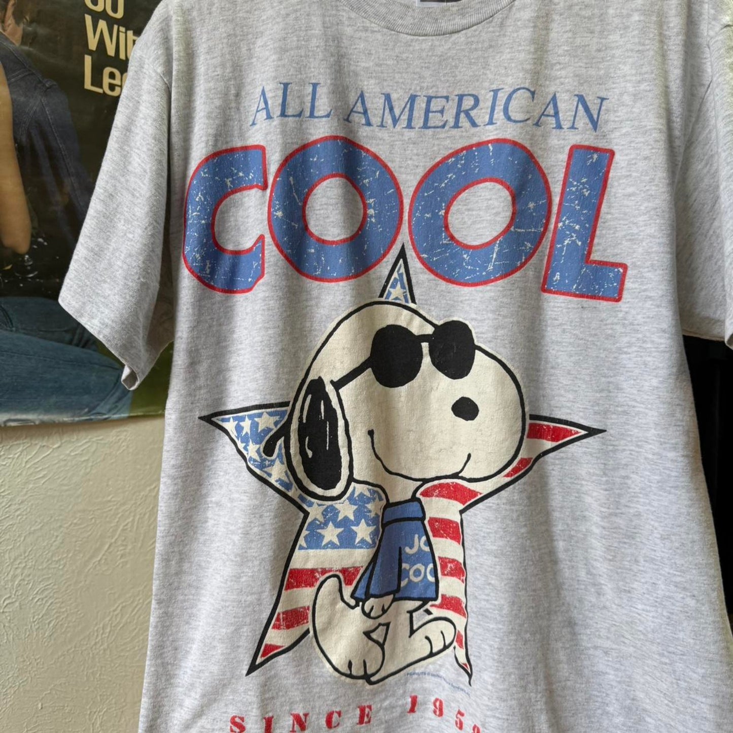 Vintage 90s Snoopy Joe Cool All American T-Shirt - Large