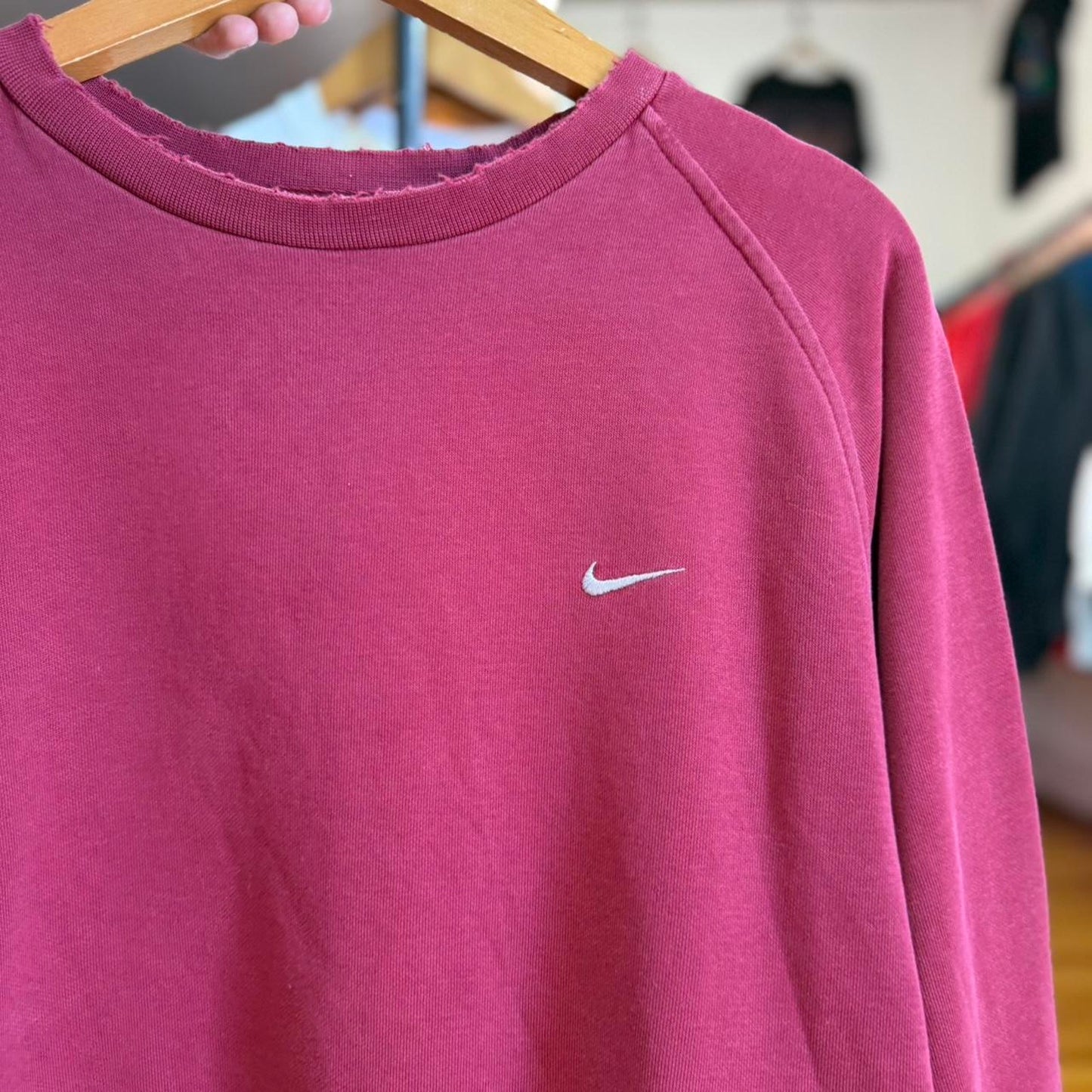 Vintage 90s Nike Swoosh Check Crewneck - X-Large