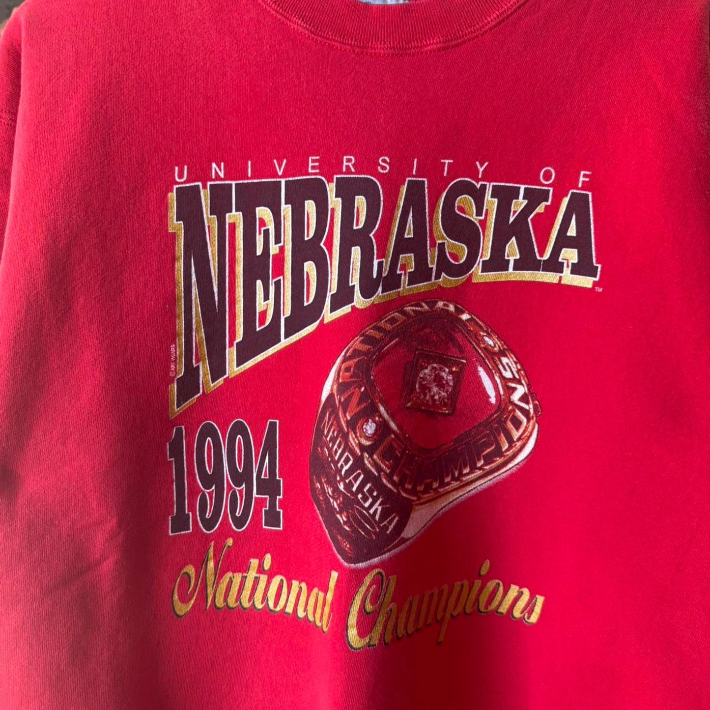 Vintage 1994 Nebraska Huskers Ring National Champions Crewneck - X-Large