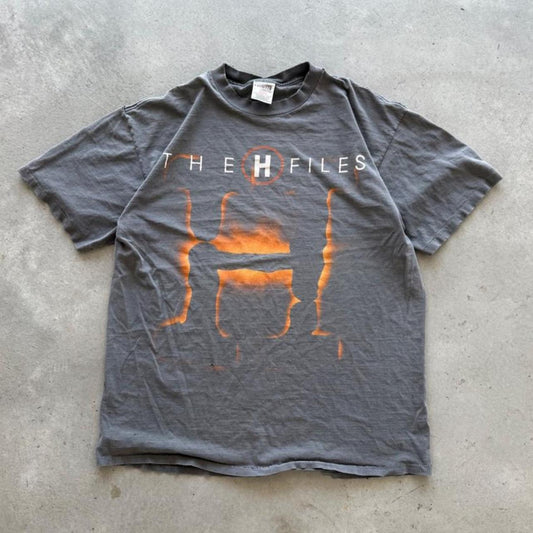 Vintage 90s Faded Black Hooters X Files Parody T-Shirt - X-Large