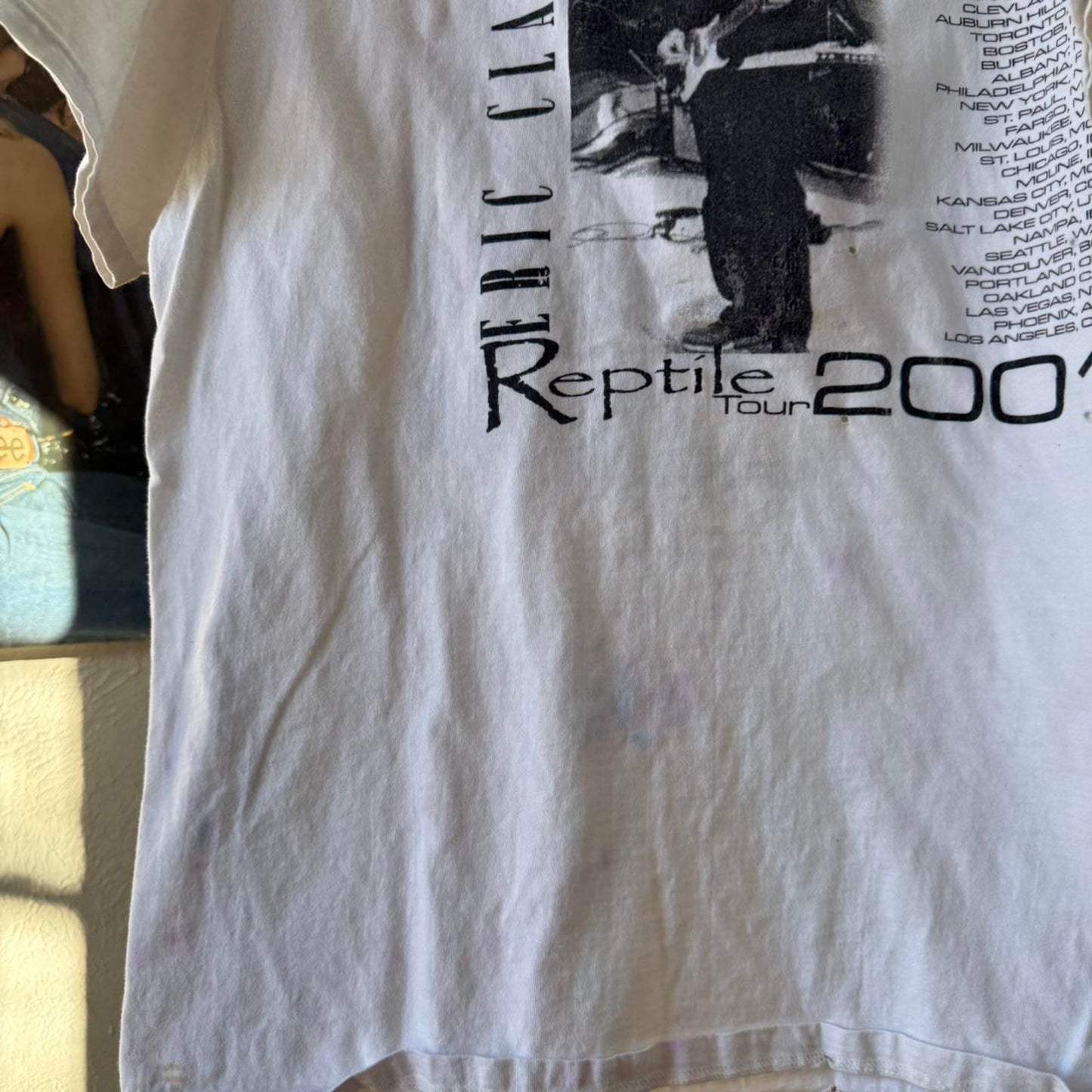 Vintage 2001 Eric Clapton Reptile Tour Band T-Shirt - X-Large