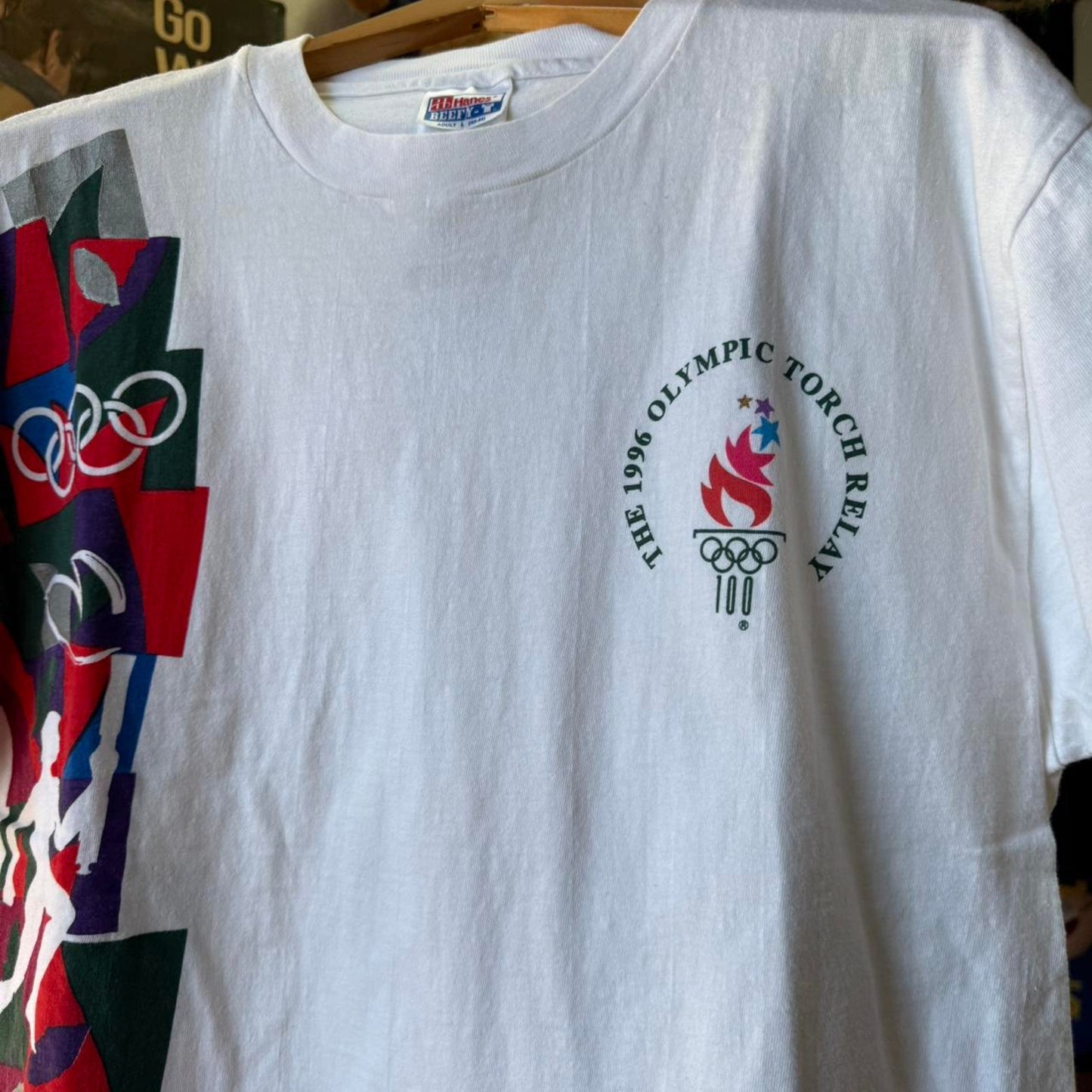 Vintage 1996 Atlanta Olympics Torch Relay T-Shirt - Large