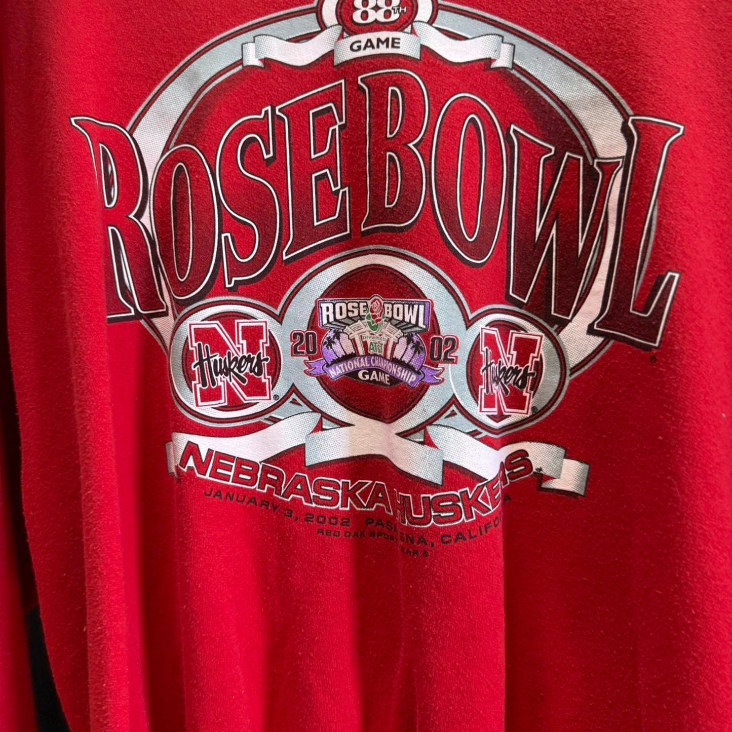 Vintage 2002 Rose Bowl Nebraska Huskers Crewneck