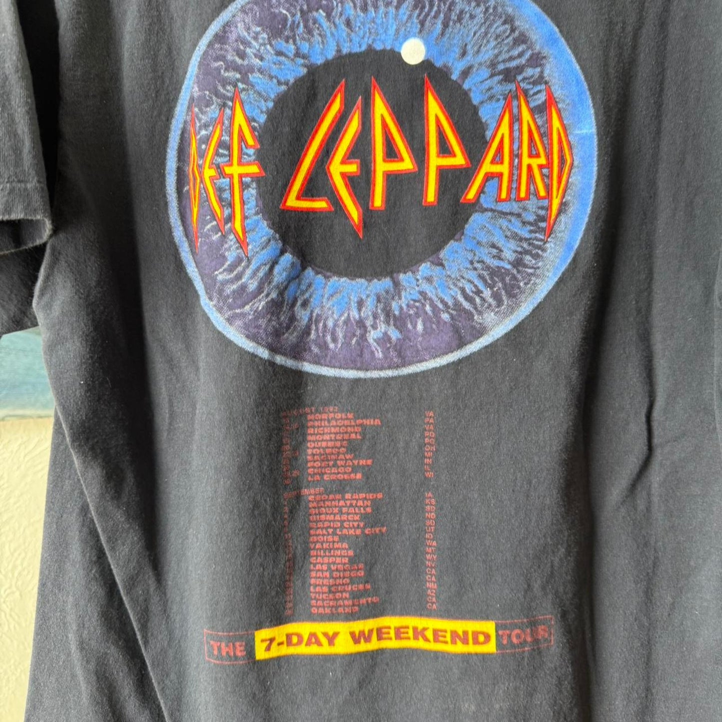 Vintage 90s Def Leppard Adrenalize The 7 Day Weekend Tour Band T-Shirt - Large
