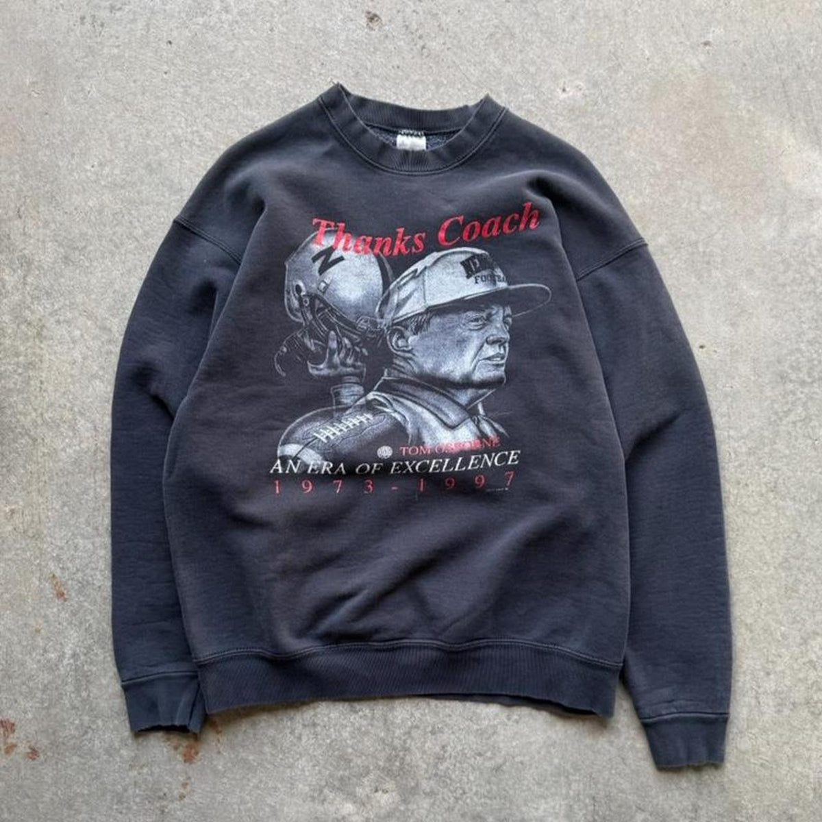 Vintage 90s Nebraska Huskers Thanks Coach Crewneck - X-Large
