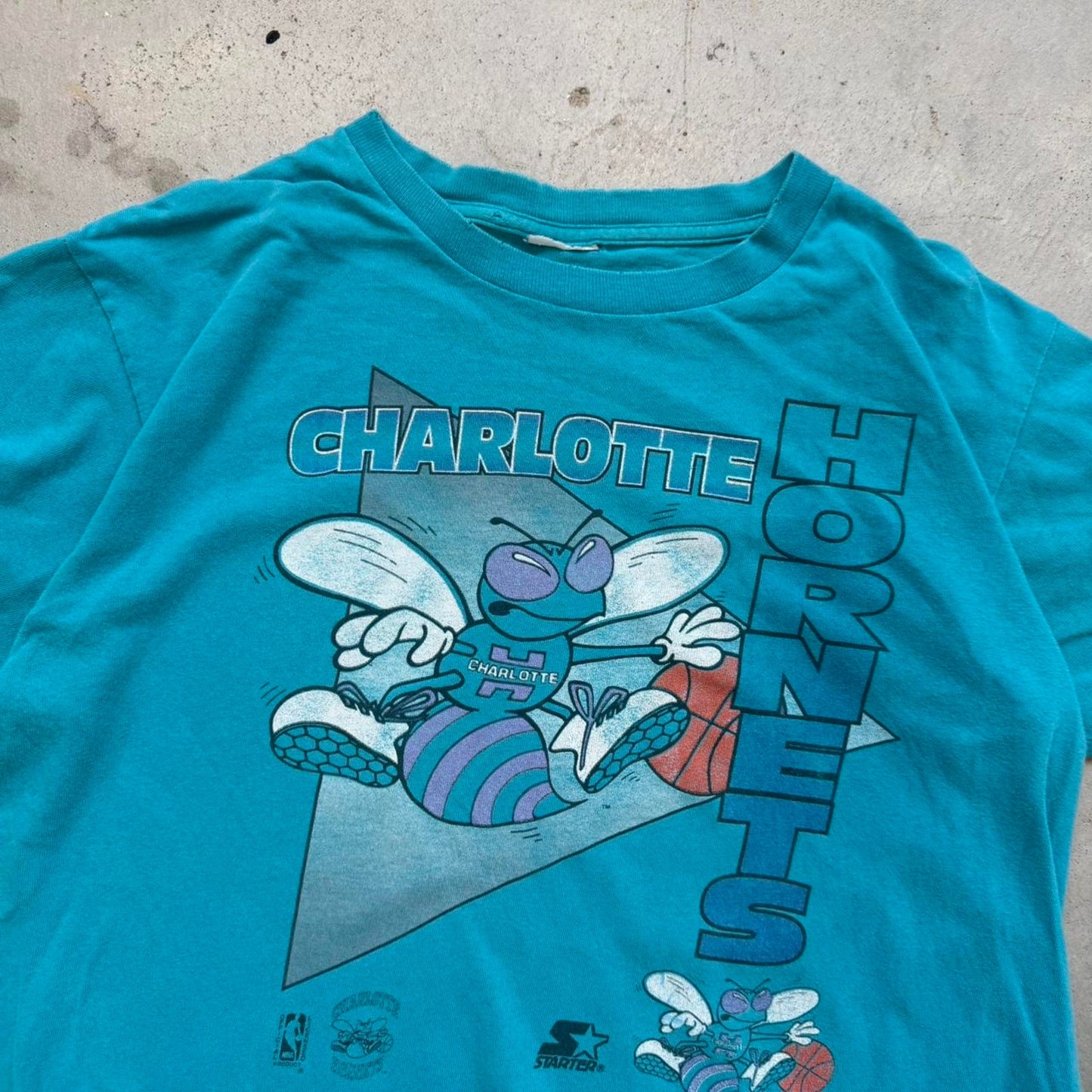 Vintage 90s Charolette Hornets NBA Basketball T-Shirt - Large