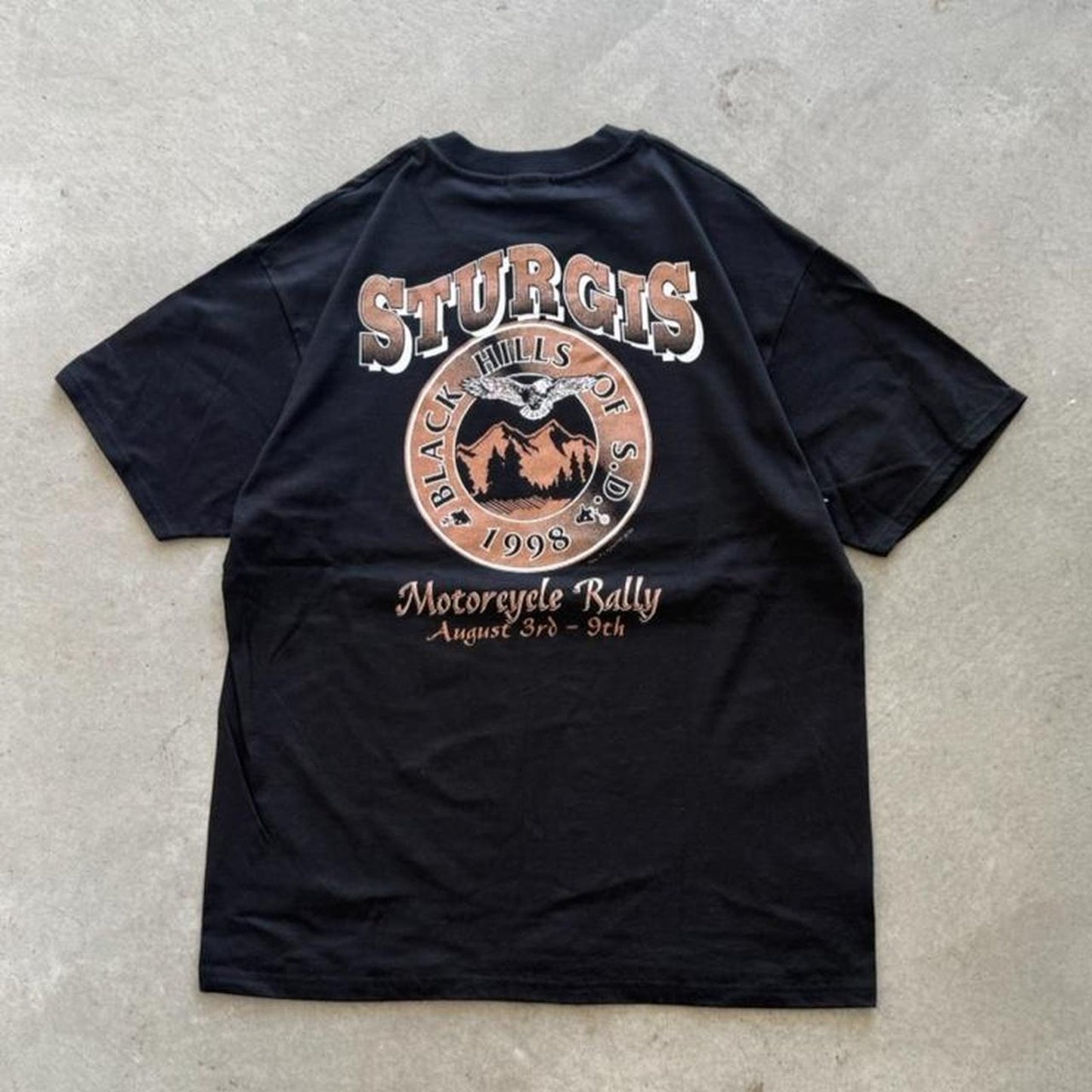 Vintage 1998 Sturgis Black Hills Rally Biker Motorcycle T-Shirt - X-Large
