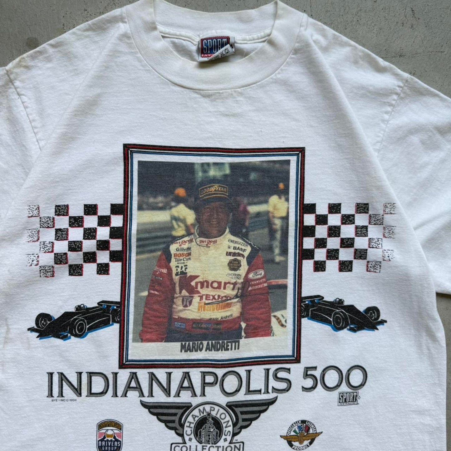 Vintage 90s Indianapolis 500 Racing Champion Race Car T-Shirt - Medium