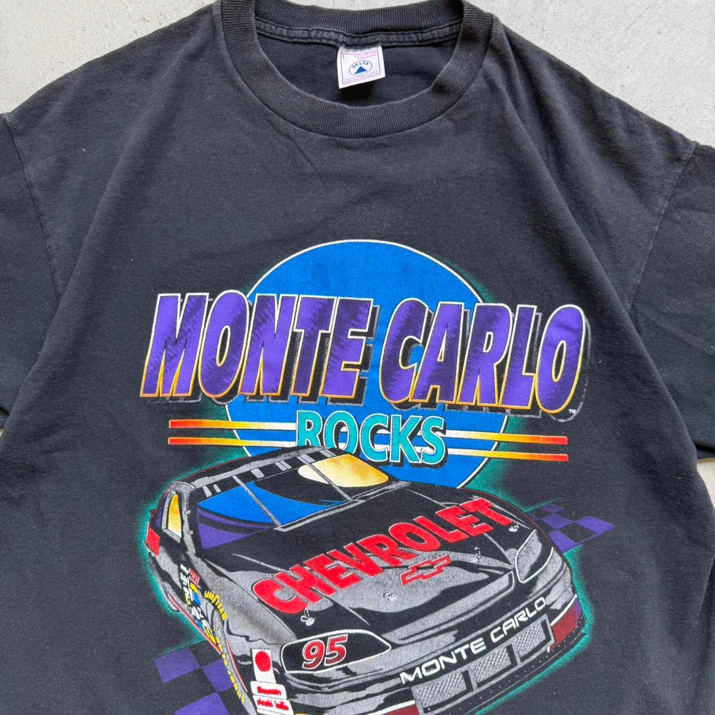 Vintage 90s Monte Carlo Rocks Chevrolet Racing NASCAR T-Shirt - Large