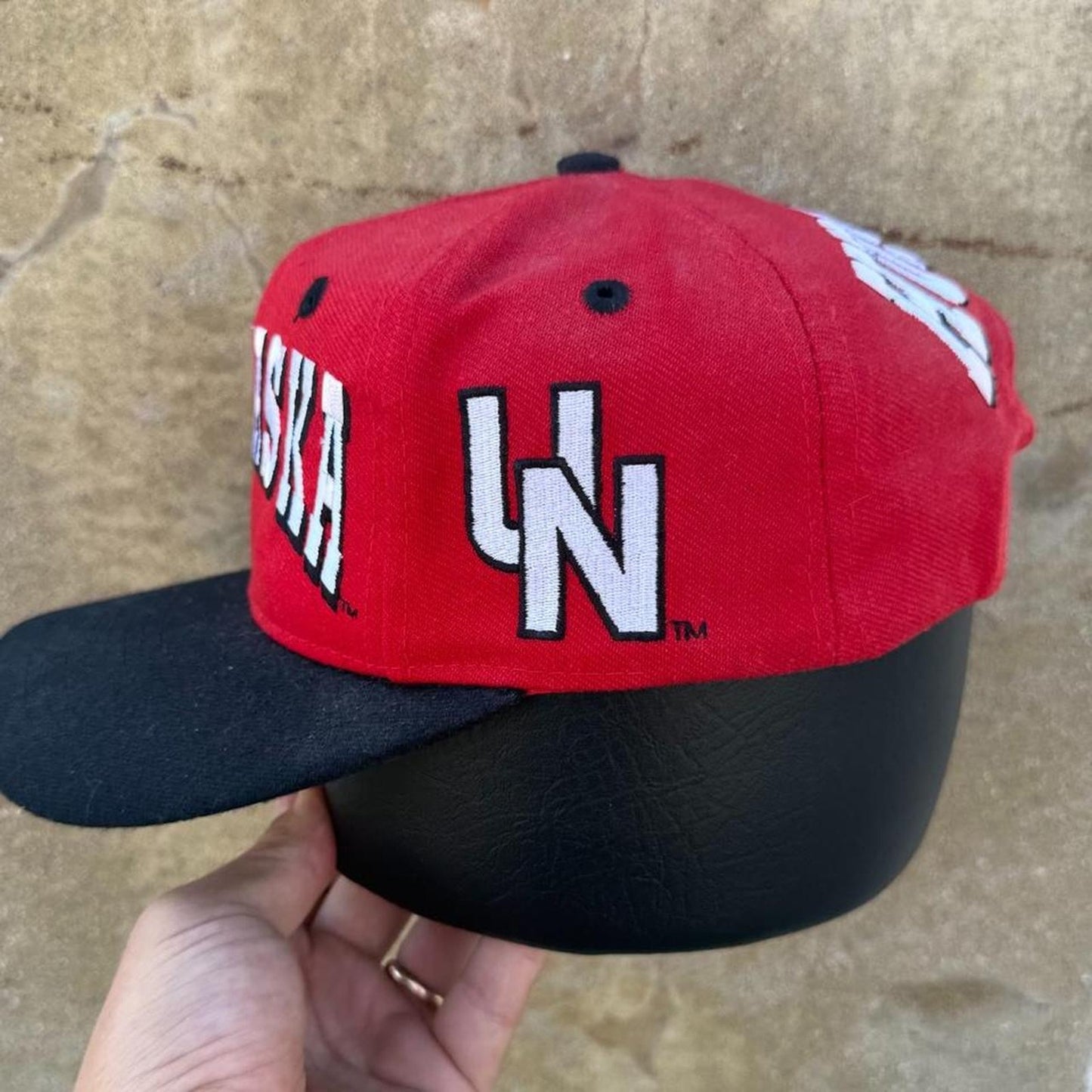 Vintage 90s Nebraska Huskers Spell Out Snapback