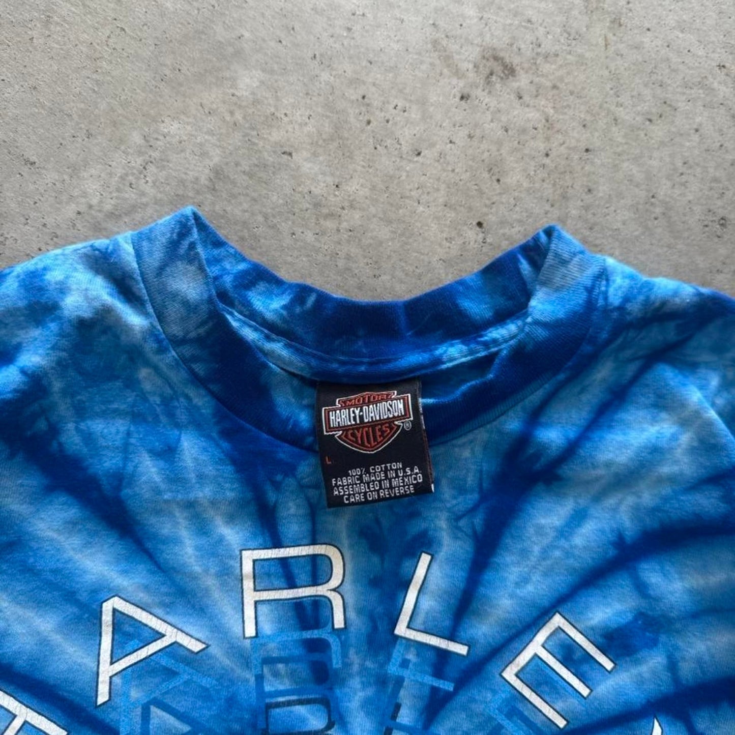 Vintage Harley Davidson Motorcycles Biker Tie Dye T-Shirt - Large
