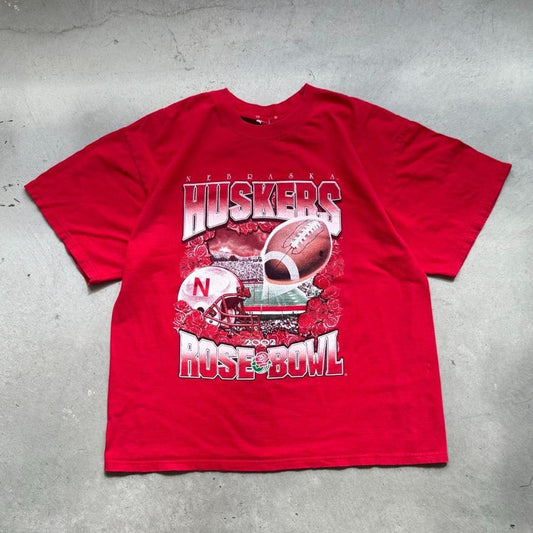 Vintage 2002 Nebraska Huskers Rose Bowl T-Shirt - Large
