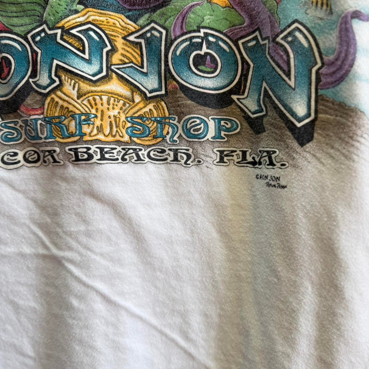 Vintage 90s Ron Jon Atlantis Pocket T-Shirt - X-Large