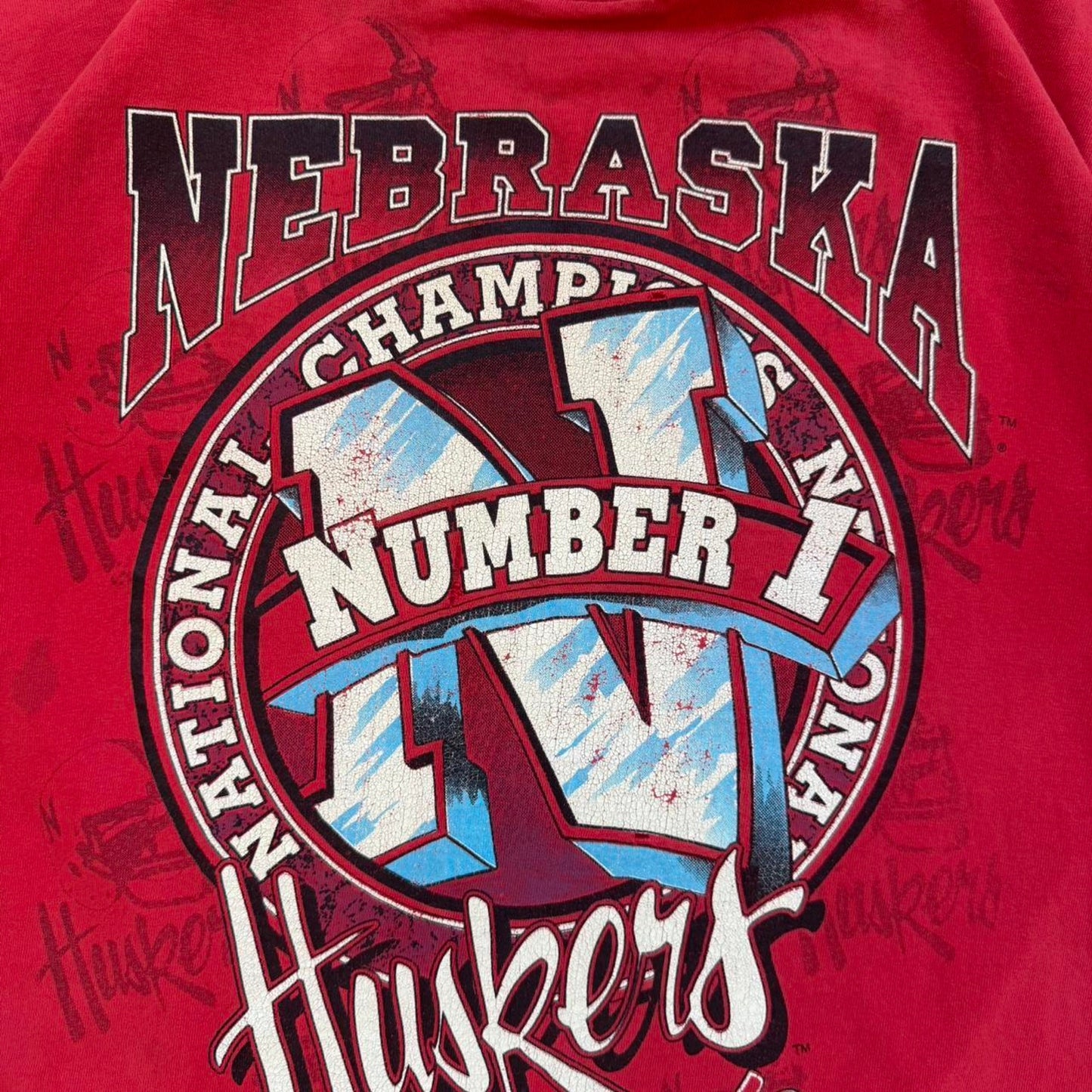 Vintage 1994 Nebraska Huskers National Champs T-Shirt - Large