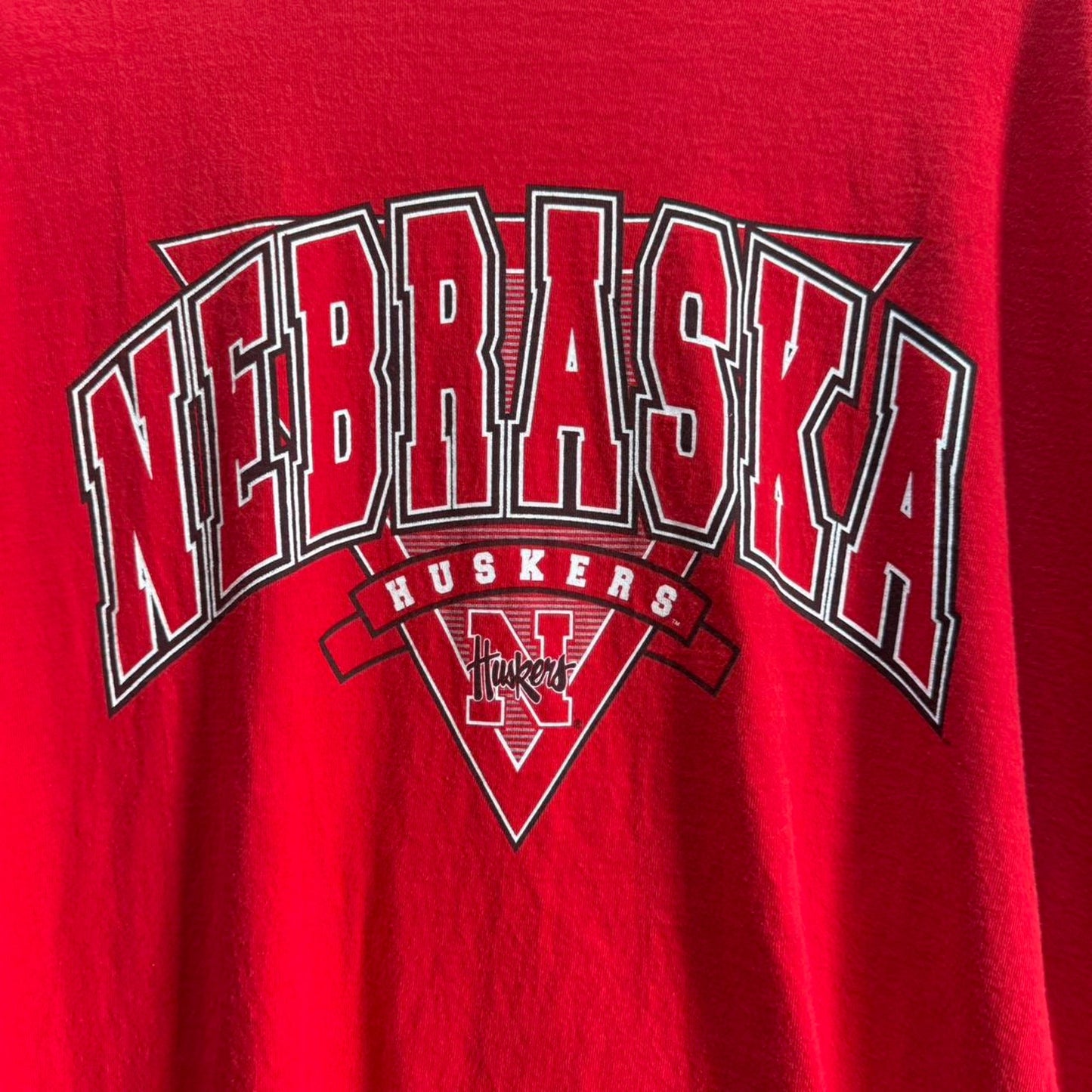 Vintage 90s Nebraska Huskers Football T-Shirt - Large