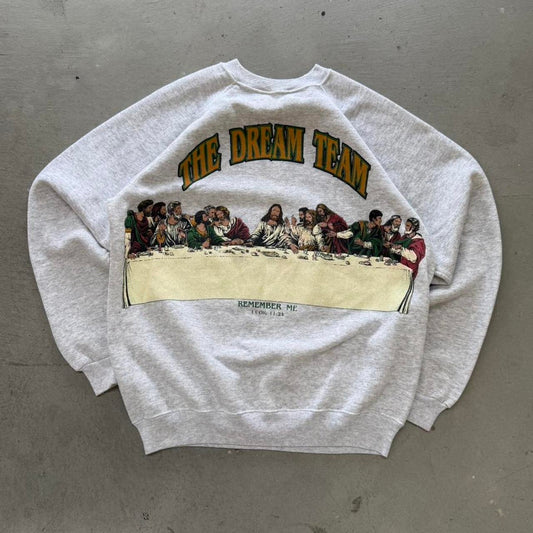 Vintage 90s The Dream Team Last Supper Jesus Crewneck - X-Large