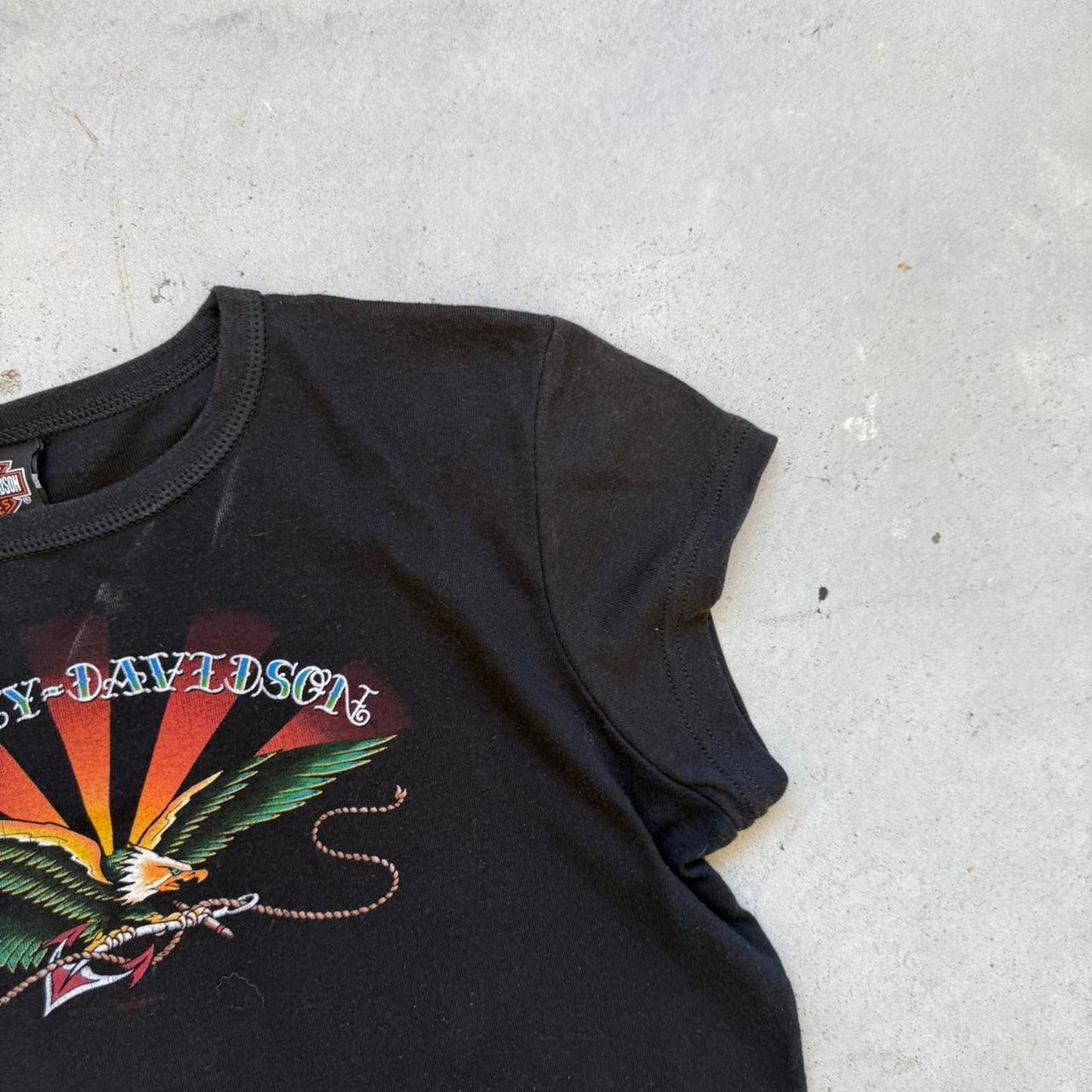 Vintage Harley Davidson Motorcycles Rising Sun Eagle Biker T-Shirt - X-Large (W)