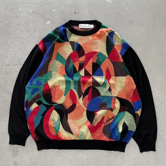Vintage 90s St Croix Knits Funky Pattern Sweater - X-Large