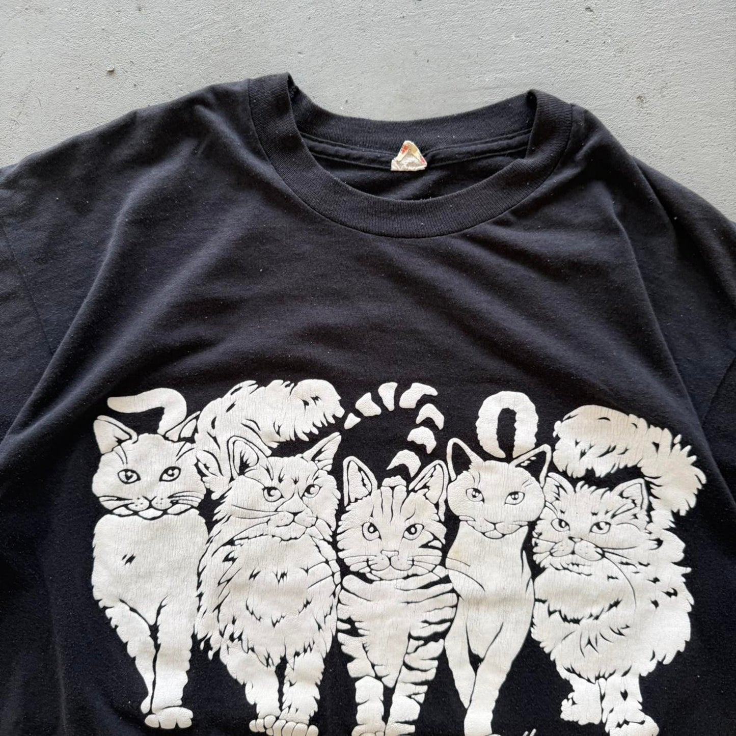 Vintage 80s Double Sided Cat Animal T-Shirt - X-Large