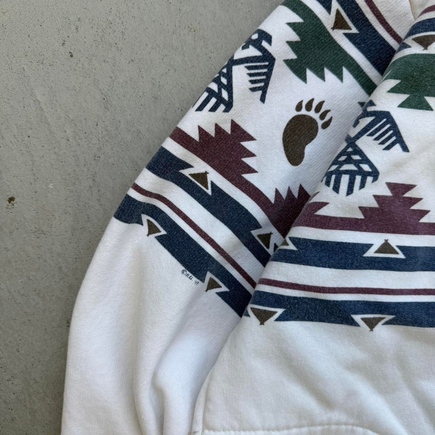 Vintage 90s Aztec Western Design Cardigan - Large