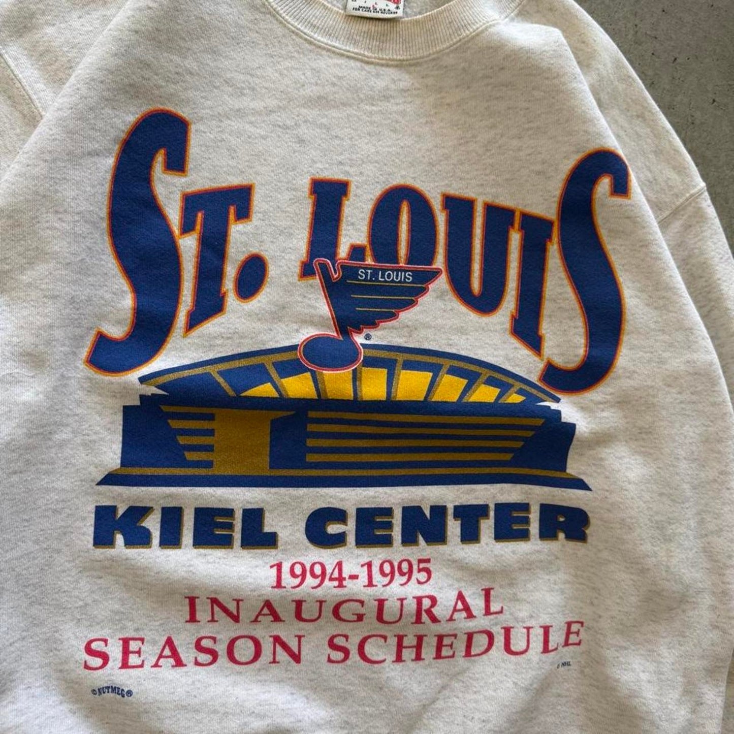 Vintage 1994 Saint Louis Blues Inaugural Season NHL Hockey Crewneck - Large