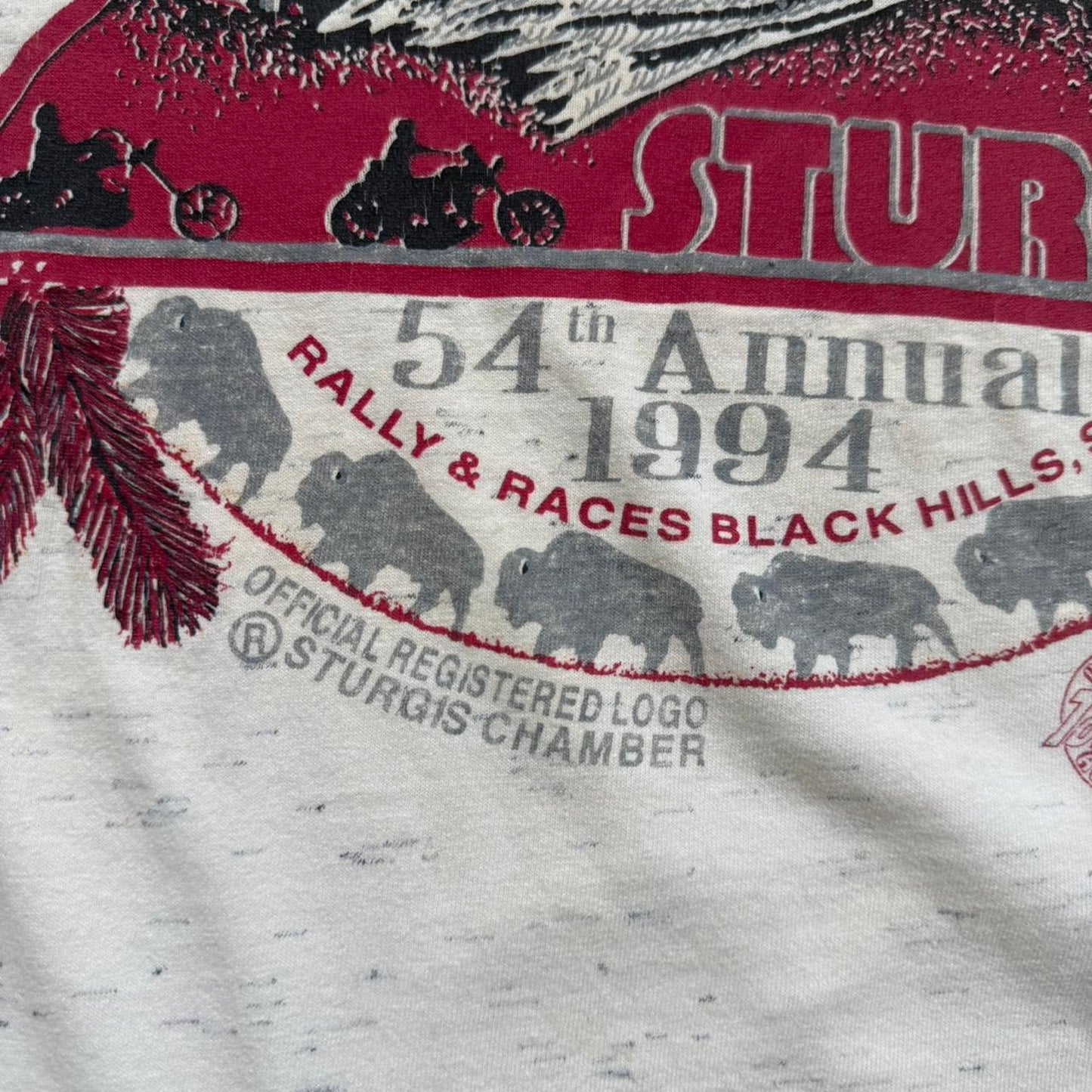 Vintage 1994 Sturgis Black Hills Motorcycle Biker T-Shirt - Large