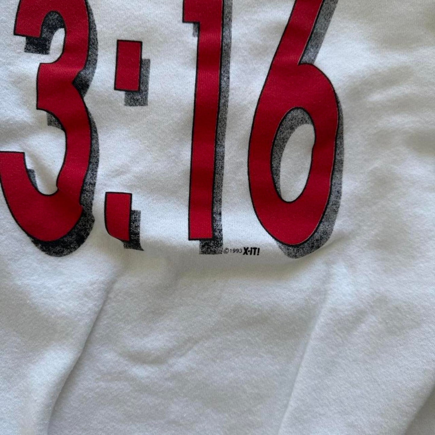 Vintage 90s John 3:16 Bible Verse Jesus Crewneck  - X-Large