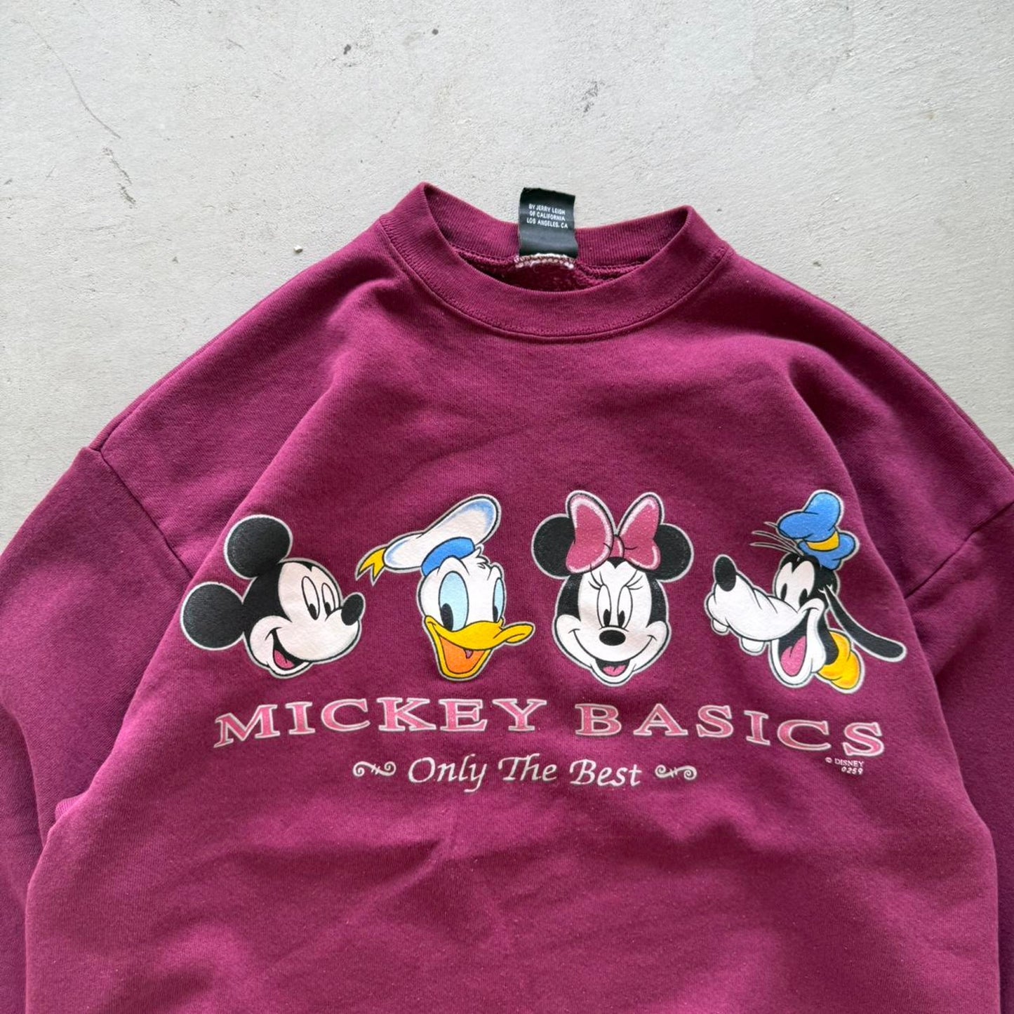 Vintage 90s Disney Mickey Mouse Basics Crewneck - Medium
